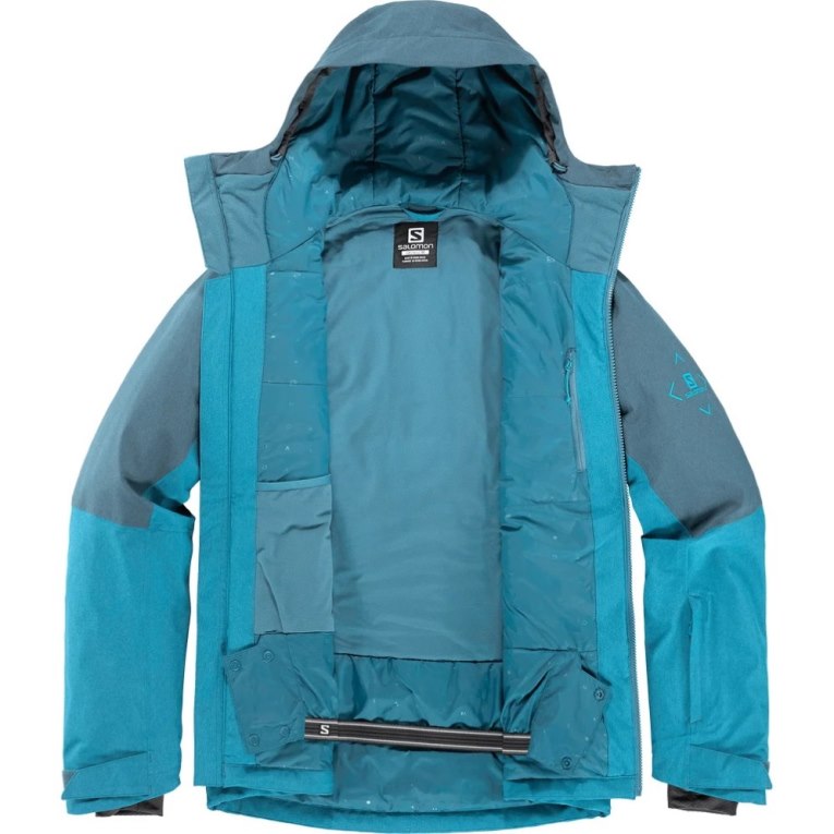 Turquoise Salomon Untracked Insulated Men's Ski Jackets | PH 32057J